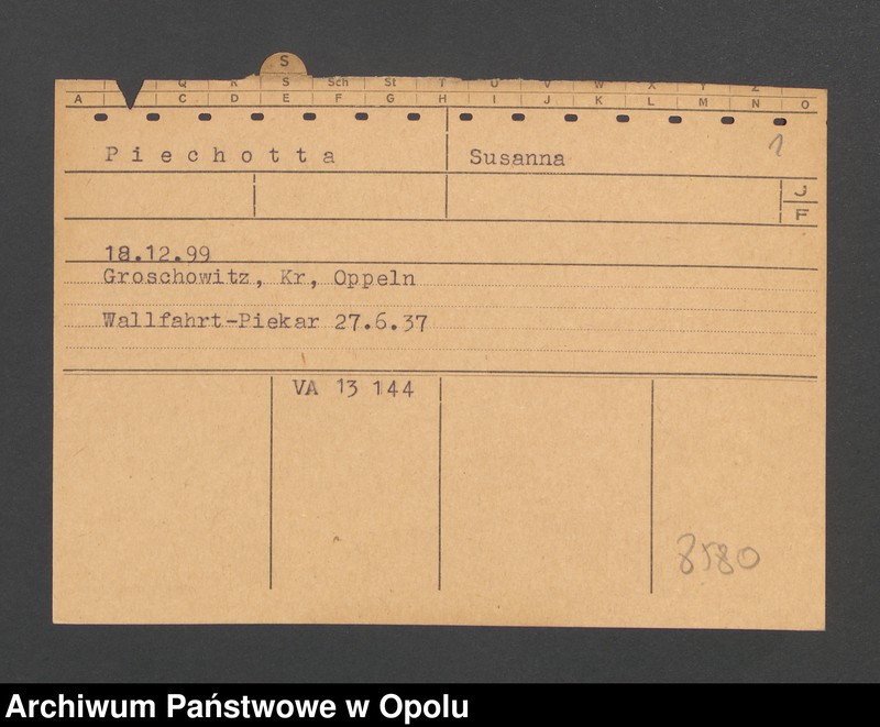 Obraz 3 z jednostki "[Piechotta Susanna, ur. 18.12.1899]"