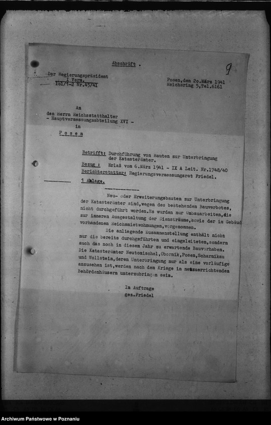 Obraz 13 z jednostki "Unterbringung der Katasterämter"