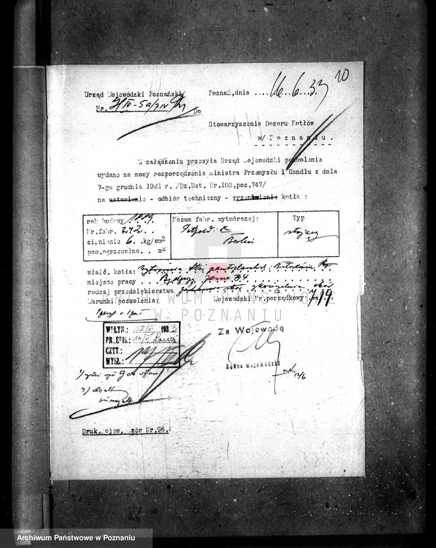 Obraz 16 z jednostki "Wytwórnia skór pantoflarskich i białoskórnia w Bydgoszczy - nr woj. kotła 714"