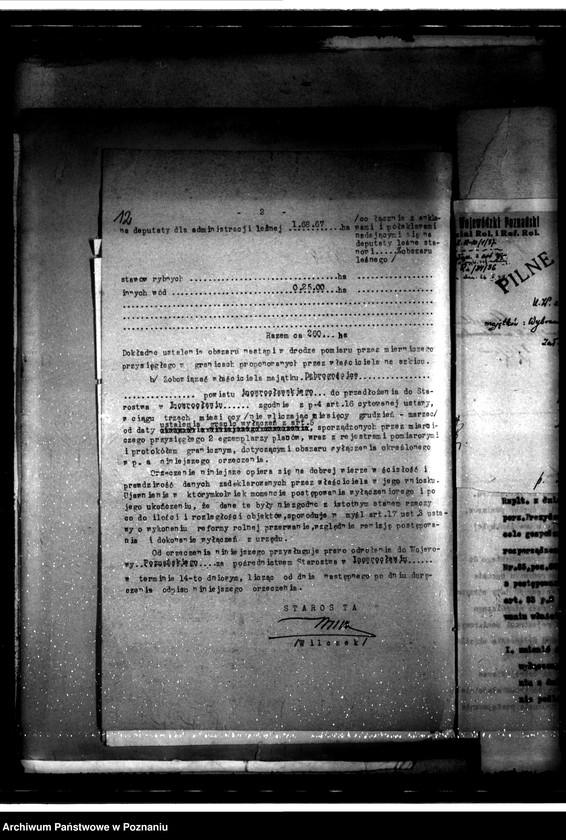 Obraz 16 z jednostki "Sprawy ogólne dotyczące wyłączeń z art.. 4 i 5 ustawy o wykonaniu reformy rolnej z terenu powiatu inowrocławskiego"