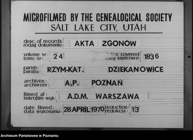 image.from.unit.number "Księga zmarłych z parafii Dziekanowskiej oraz Waliszewskiej"