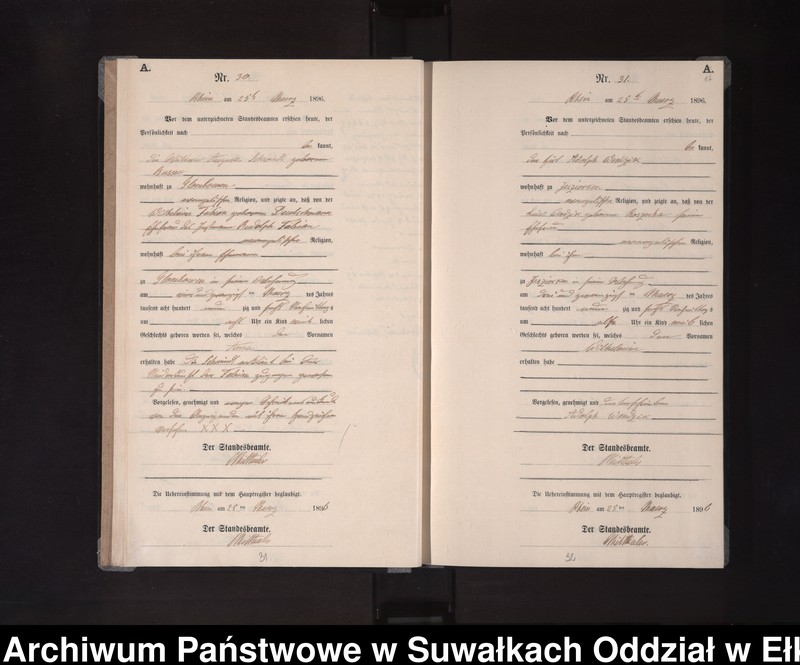 image.from.unit.number "Geburts-Neben-Register des Königlichen Preussischen Standes-Amtes Orlen in Rhein Kreis Loetzen"