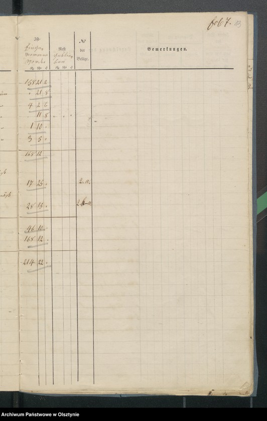 image.from.unit.number "Jahres Rechnung den beiden ewangelischen Kirchen zu Riesenburg"