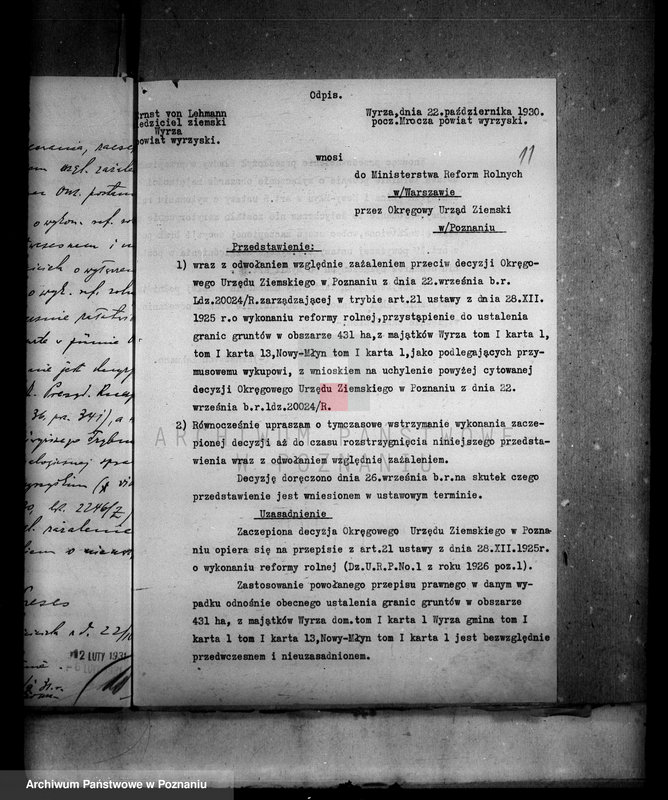 Obraz 16 z jednostki "Przymusowy wykup majątku Wyrza powiatu wyrzyskiego"