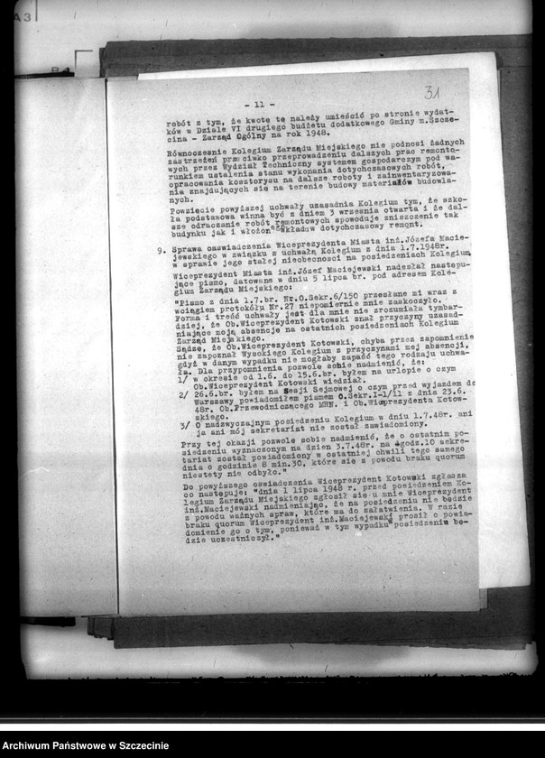 Obraz 17 z jednostki "Protokoły Kolegium Zarządu Miejskiego nr 27-68 (kopie)"