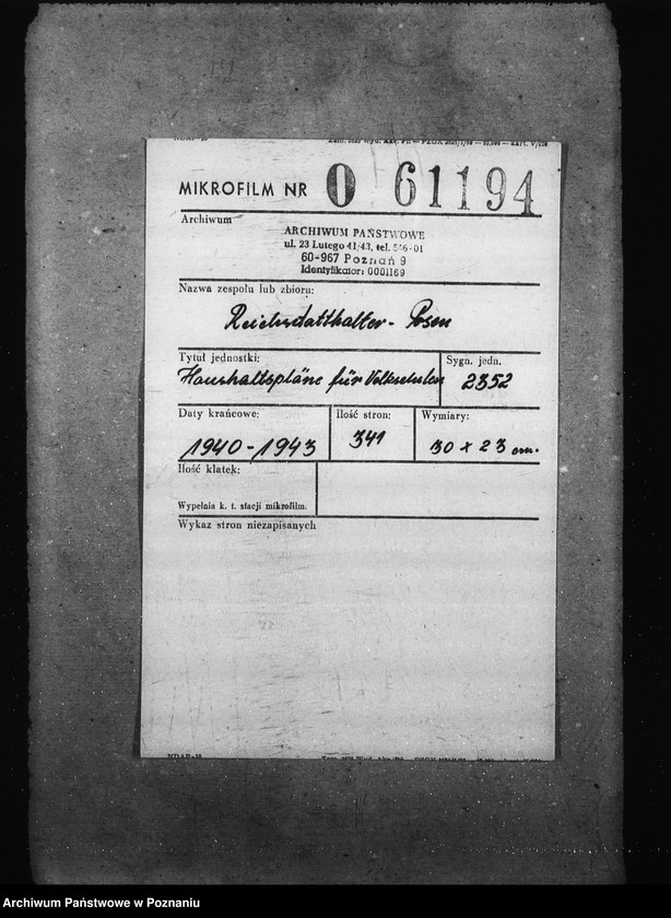 Obraz 2 z jednostki "Haushaltspläne für Volkschulen"