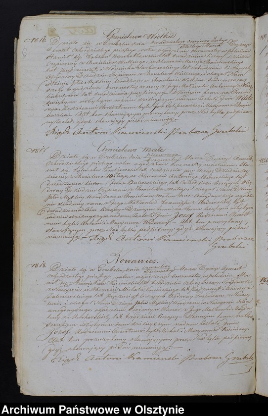 image.from.unit.number "Duplikat Aktów Urodzenia, Zaślubień, Zeńścia z Parafii Grzebskiey za Rok 1845"