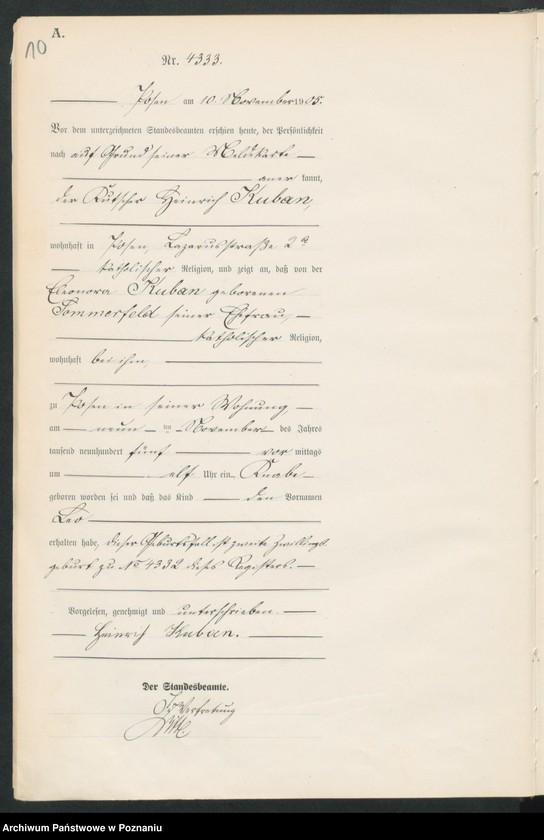 Obraz 12 z jednostki "Księga miejscowa urodzeń tom IX"