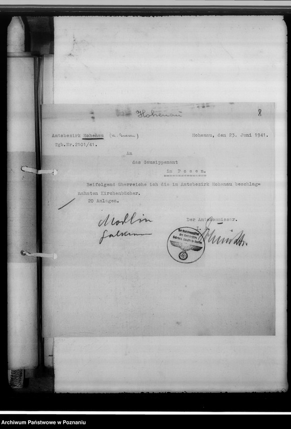 Obraz 12 z jednostki "Einziehungsprotokolle [ksiąg kościelnych] Gnesen-Stadt [miasto Gniezno]"