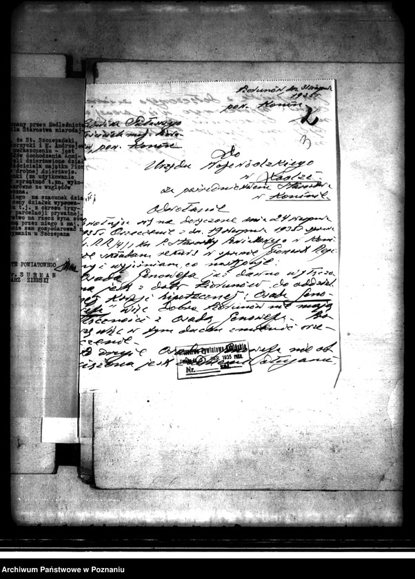 image.from.unit.number "Odwołanie L. Pułaskiego i R. Gronertowej od orzeczenia Starosty powiatu,konińskiego z 19.VIII.1935 r. w przedmiocie wykupu gruntów podlegających ustawie o ochronie drobnych dzierżawców"