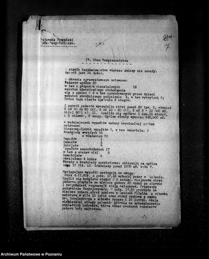 Obraz 11 z jednostki "Sprawozdania sytuacyjne tygodniowe za czas od 1 listopada do 4 grudnia 1930 r. /53-57/"