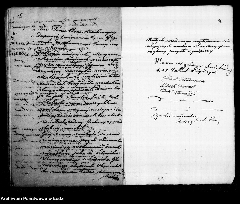 Obraz 15 z jednostki "Akta tyczące się ustanowienia opieki nad nieletnimi po zmarłym Janie Frydrychu t. j. Amalią, Emilią i Robertem rodzeństwem Frydrych"