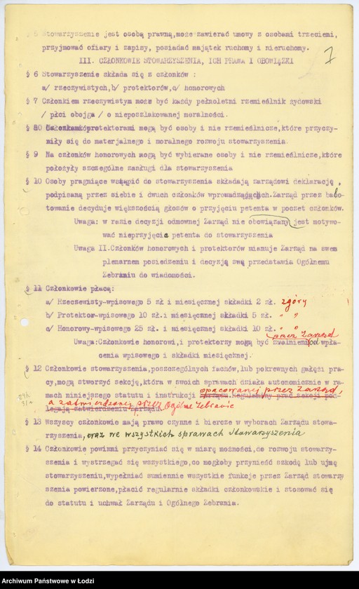 Obraz 10 z jednostki "Stowarzyszenie Rzemieślników Żydów Bezpartyjnych w Tomaszowie Maz."
