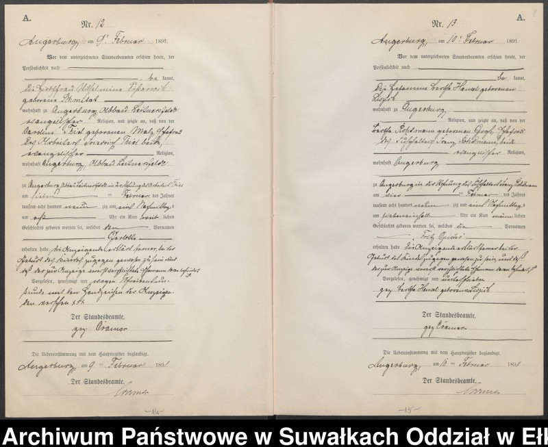 image.from.unit.number "Geburts-Neben-Register des Preussischen Standes-Amtes Angerburg Kreis Angerburg"