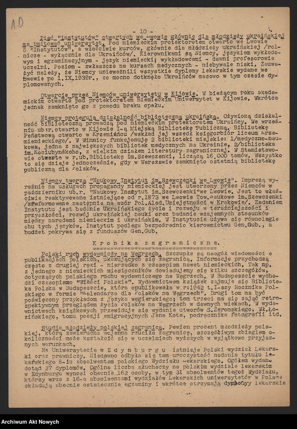 image.from.unit.number "Przegląd Spraw Kultury, Wydawca: Konfederacja Narodu, Warszawa, II-XI.1943 r."