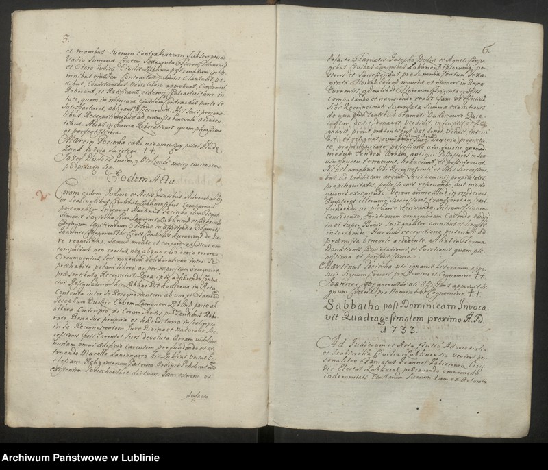image.from.unit.number "Prothocollon inscriptionum, donationum, intromissionum, manifestationum, oblatarum aliorumque officiosorum actuum iudicii advocatialis civilis Lublinensis"