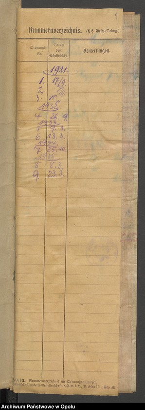 image.from.unit.number "Grundakten für Band VII Blatt 265 des Grundbuchs von Oberlangendorf Eigentümer Albert und Hedwig geboren Schope Rothersche Eheleute, Franke Gregor Hedwig Franke Rother geboren Schöpe, Kirchner August."