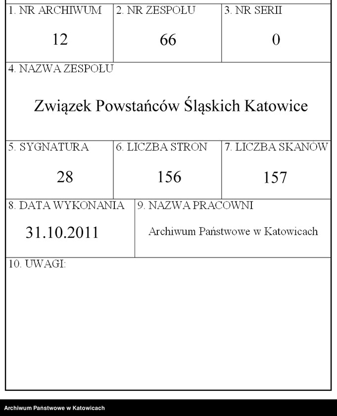 Obraz 1 z jednostki "Korespondencja w sprawach organizacyjnych grupy Nowy Bytom"
