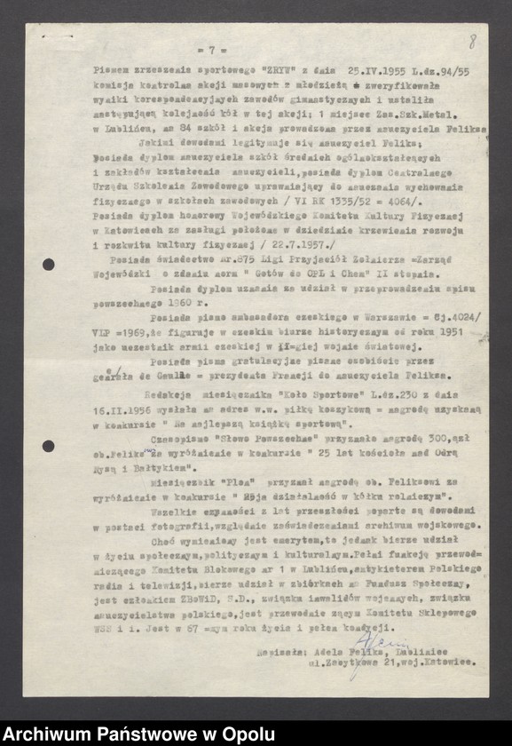 image.from.unit.number "Feliks Adela "Typ bohatera opolskiej młodzieży""