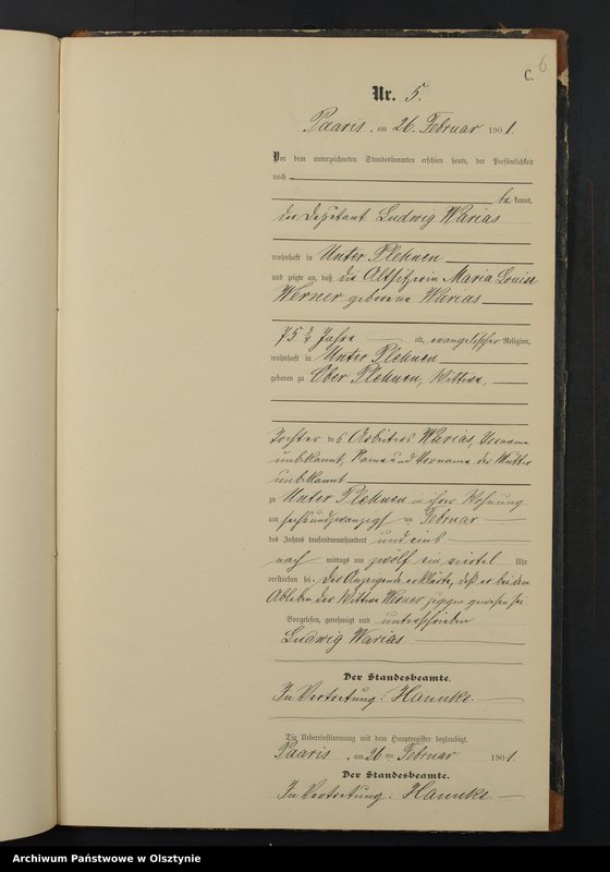 image.from.unit.number "Sterbe-Neben-Register Nr 1 - 25"