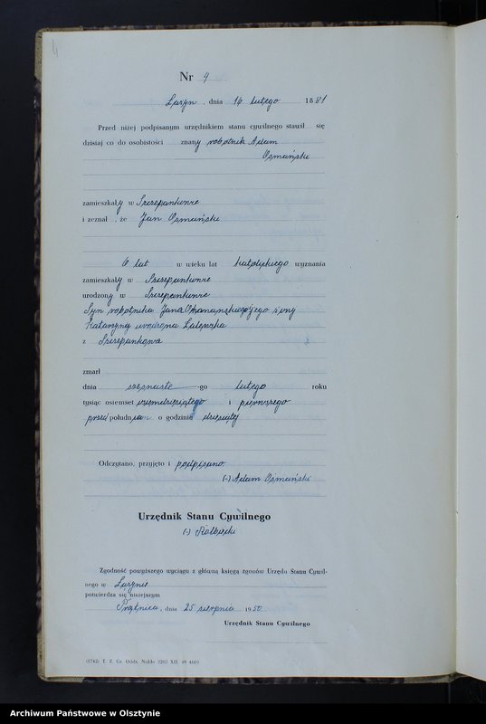 image.from.unit.number "Księga zgonów Nr 1 - 44,1 - 55,1 - 41,1 - 60,1 - 44,1 - 40 i 1 - 47 /brak 1885 - 1886,1888 i 1890/ /przepisana w języku polskim z oryginału niemieckiego w dniach 11.08.-9.09.1950/"