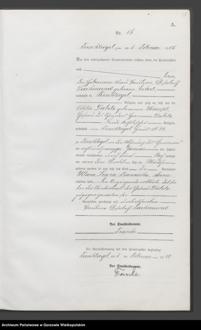 Obraz 18 z jednostki "Geburts Register"