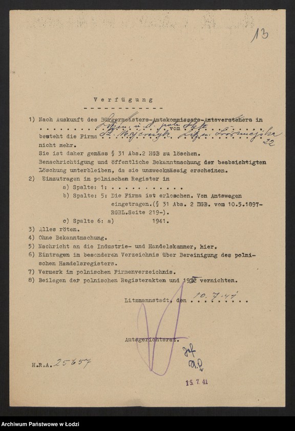 Obraz 15 z jednostki "Szulim Dawid Majerczyk- fabryka wyrobów pończoszniczych"