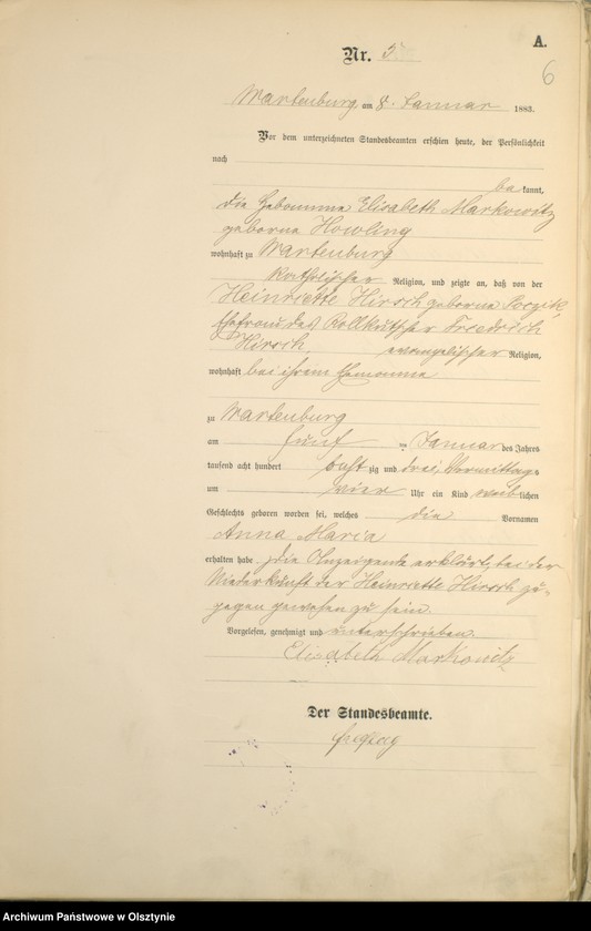 image.from.unit.number "Geburts-Haupt-Register Nr 1 - 254"