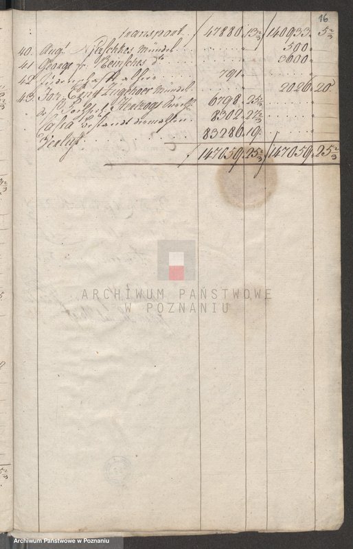 Obraz 18 z jednostki "Generalrechnung der Stadt Lissa; język niemiecki"