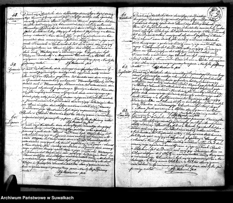 image.from.unit.number "Duplikat Aktów Urodzonych, Zaślubionych i Zmarłych Parafii Kaletnickiej."