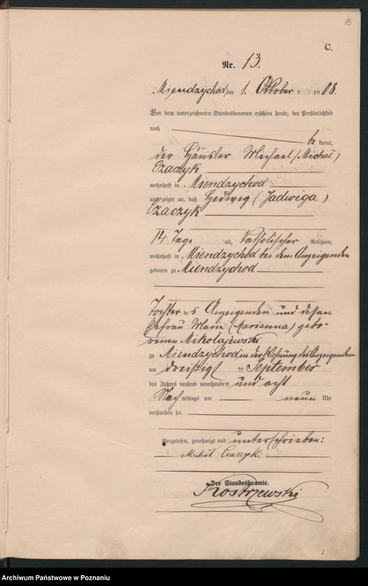 Obraz 16 z jednostki "Sterbe-Haupt-Register"