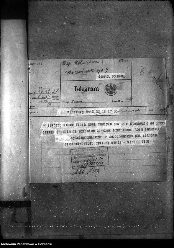 Obraz 12 z jednostki "Sprawy gospodarcze-ogólne Obstalunki na polecenia z Warszawy"