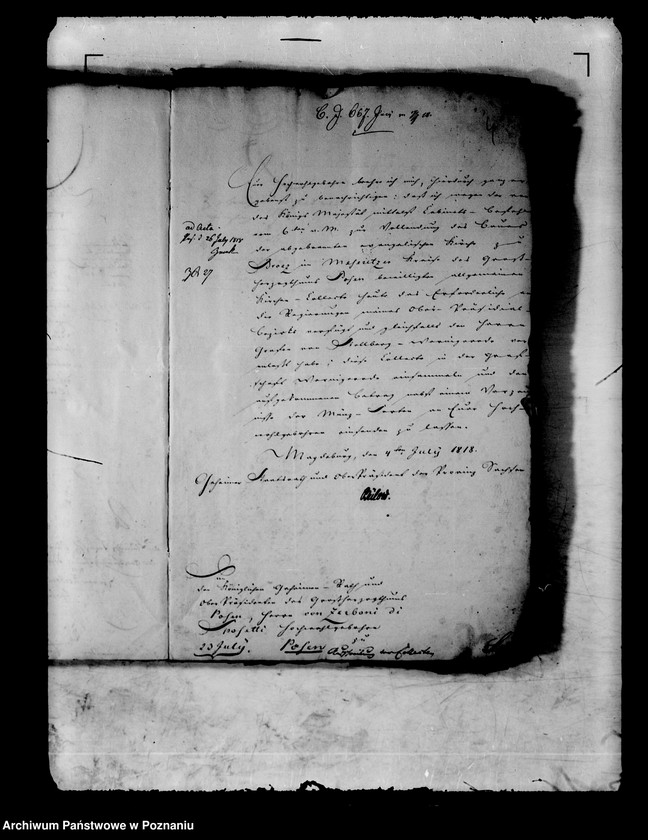 Obraz 9 z jednostki "Die Ausschreibung einer allgemeinen Kirchenkollekte zur Vollendung des Baues der abgebrannten evangelischen Kirche zu Brätz /Brójce/."