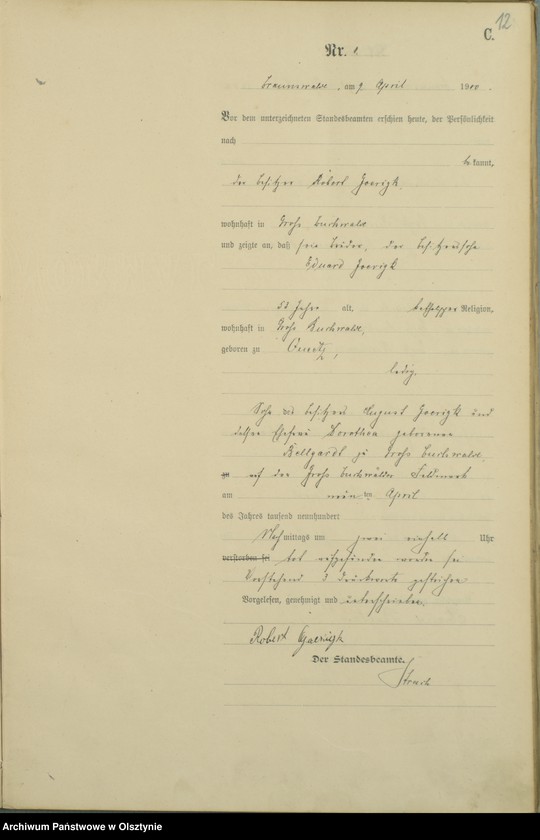 image.from.unit.number "Sterbe-Haupt-Register Nr 1 - 65"