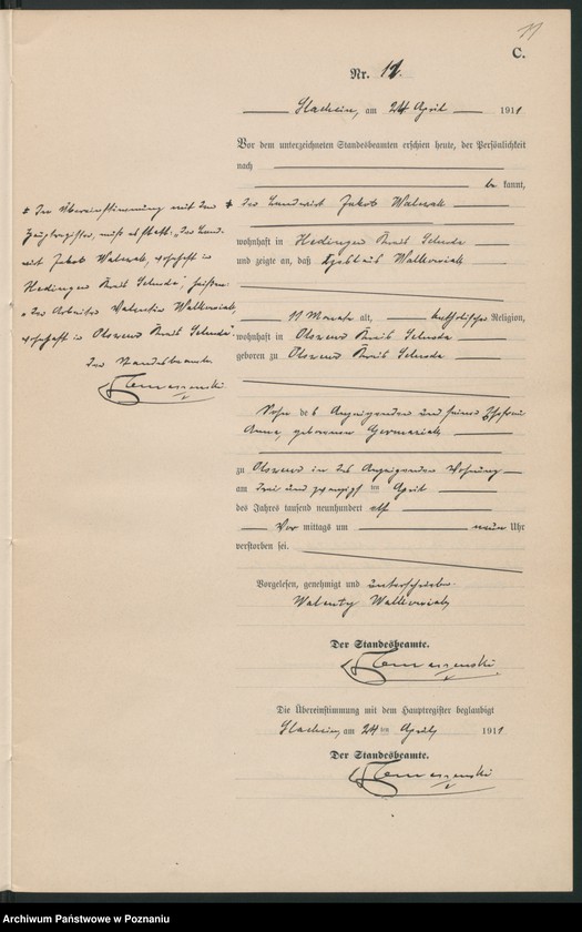 Obraz 14 z jednostki "Sterbe-Neben-Register"