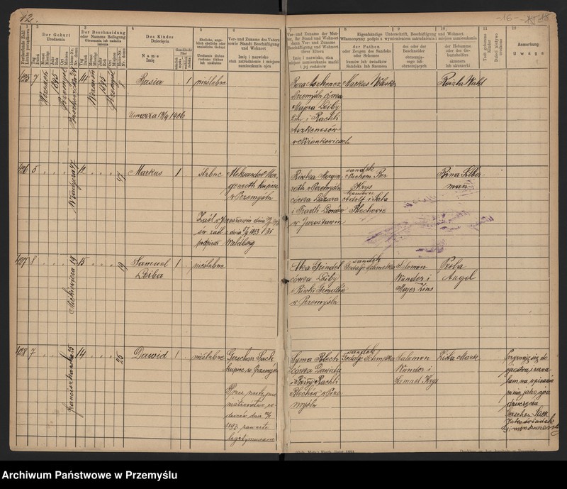 image.from.unit.number "Księga urodzin rok 1897 tom XXI [Księga urodzeń]"