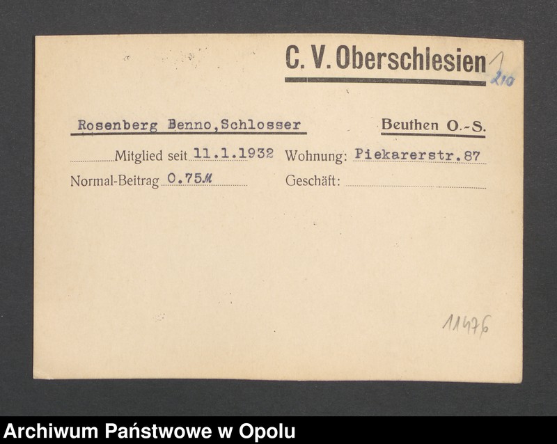 Obraz 3 z jednostki "[Rosenberger Benno, Beuthen]"