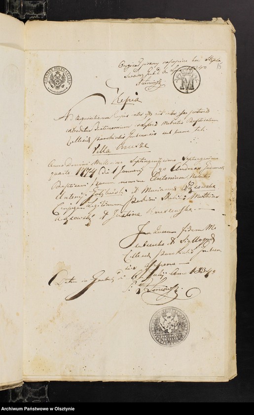 image.from.unit.number "Annexa z Parafii Janowieckiey z Roku 1834"