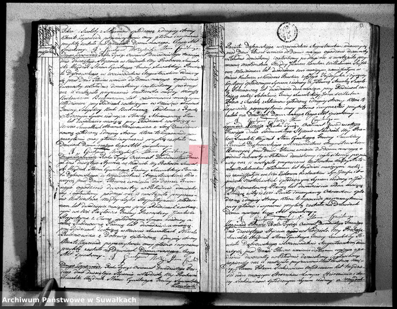 image.from.unit.number "Akta zaślubionych gminy suwalskiey od dina 1 stycznia do dnia ostatniego grudnia 1823 roku"