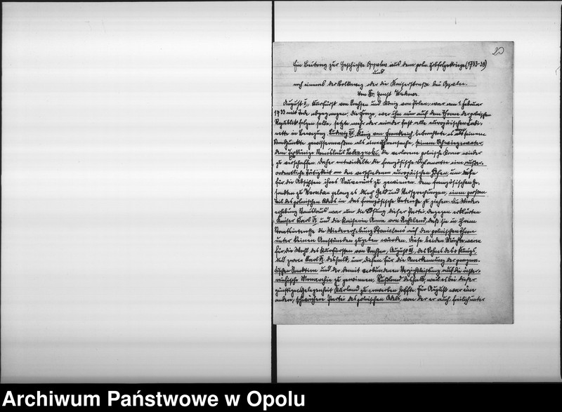 Obraz 20 z jednostki "[Wypisy z ksiąg metrykalnych parafii opolskiej, artykuły prasowe i materiały rękopismienne dotyczące historii Opola, cechów opolskich, polskiej wojny sukcesyjnej z lat 1733-1738]"