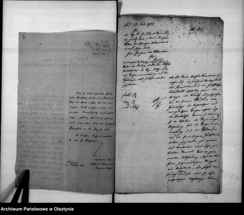 image.from.unit.number "Bei der Regirung Abtheilung für die Kirchen Verwaltung und das Schulwessen beschäftigten Dr. Der Rechte Nickolovius [Alfred]"