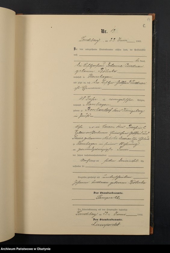 image.from.unit.number "Sterbe-Neben-Register Nr 1 - 25"