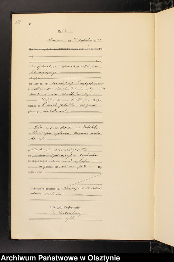 image.from.unit.number "Sterbe-Haupt-Register Tom II, Nr 600-877"