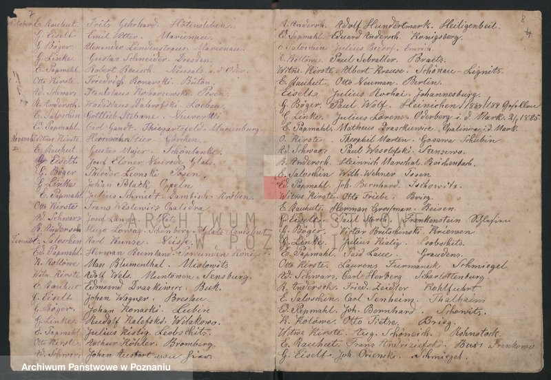 Obraz 5 z jednostki "[Księga rejestracji czeladników zatrudnionych u mistrzów piekarskich w Lesznie]"