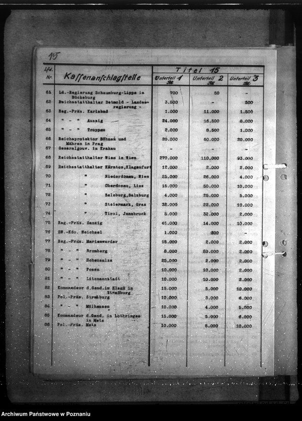 Obraz 19 z jednostki "Haushalt Polizei und Gendarmerie - Unterhaltung der Dienstgebäude des Reichshaushaltes der Polizei a) Erlasse, b) Schriftwechsel"