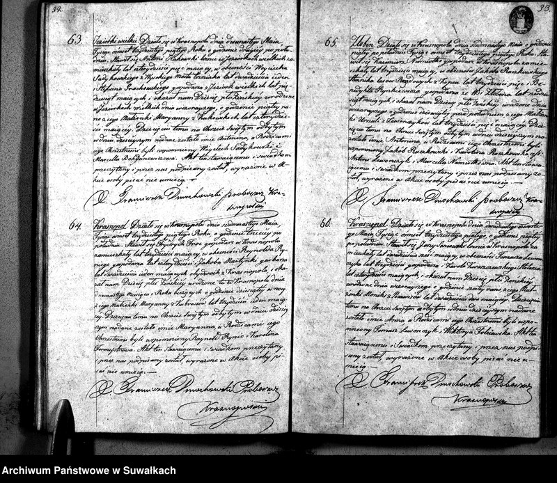 image.from.unit.number "Księga Duplikat Parafii Krasnopolskiey z Roku 1835. Osób Narodzonych, Zaślubionych i Zeszłych."