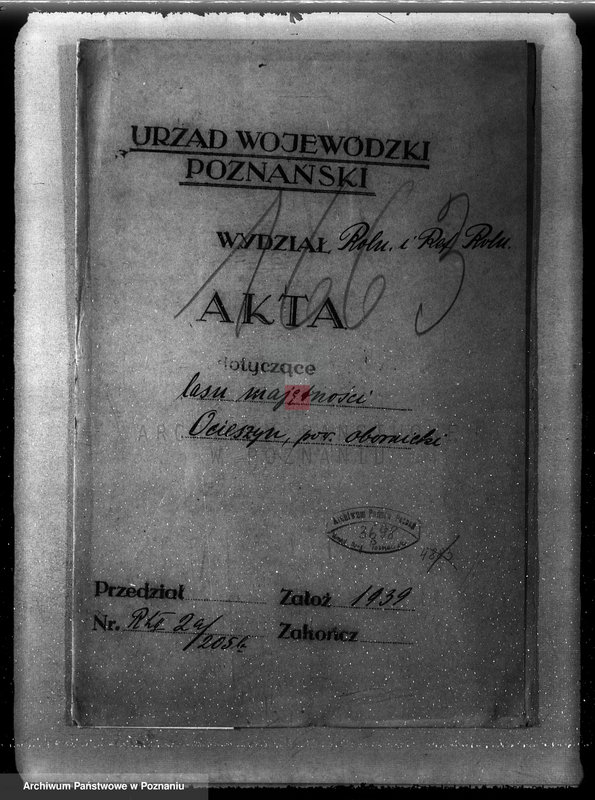 image.from.unit.number "Las majętność Ocieszyn powiat obornicki"