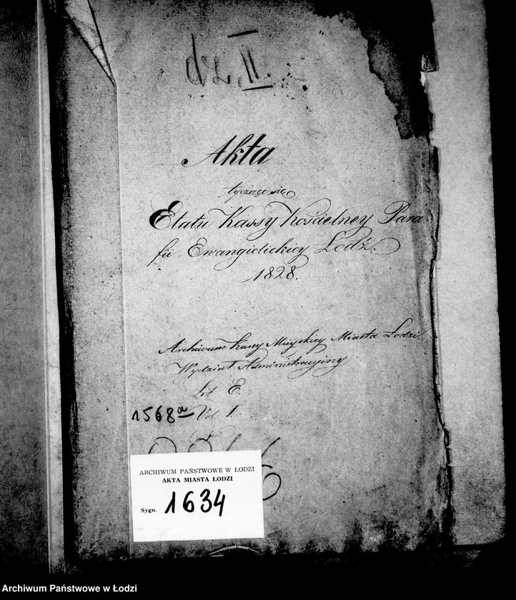 Obraz 5 z jednostki "Akta tyczące się kasy kościelnej parafii ewangelickiej Łódź"