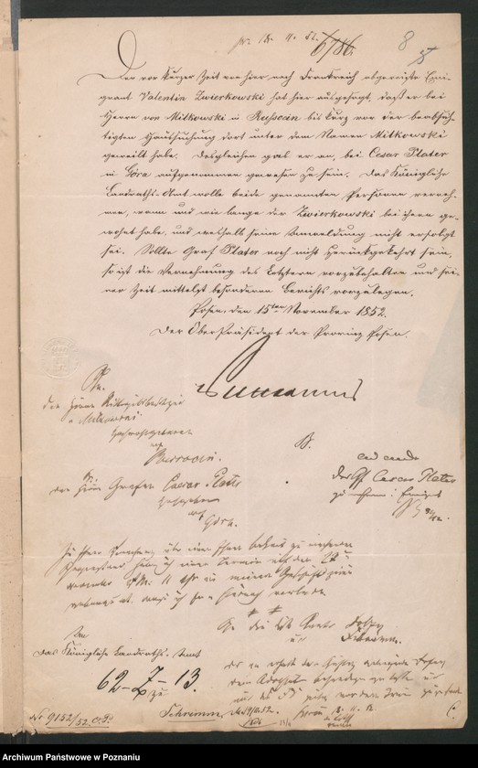 Obraz 12 z jednostki "A. betr. den polnischen Emigranten Valentin von Zwierkowski"