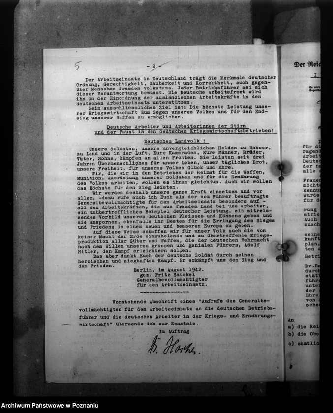 Obraz 9 z jednostki "Regelung des Dienstverhältnisses der Gefolgschaftsmitglieder im Gebiet Posen. Alters- und Hinterbliebenenversorgung. Entfernung der Polen ausdem öffentlichen Dienst"